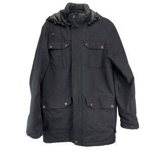 MCKINLEY Hooded Black Long Cargo Pockets Utility Parka Winter Coat sz M